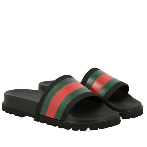 gucci pursuit rubber sandal with web band|Gucci Pursuit Slide Sandal (Women) .